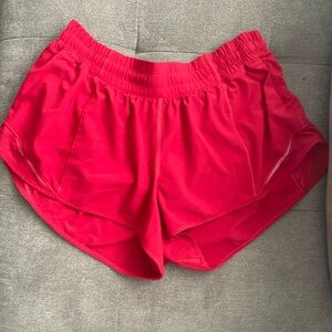 red lulu lemon shorts